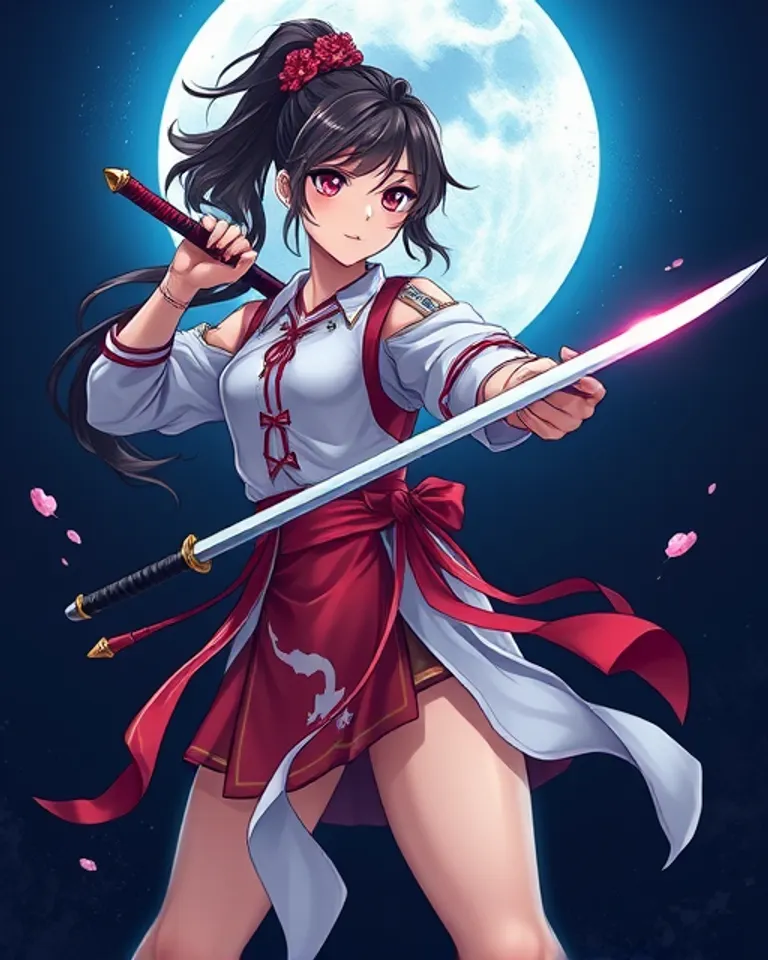 Portrait of Haruka of the Cherry blossom. 
