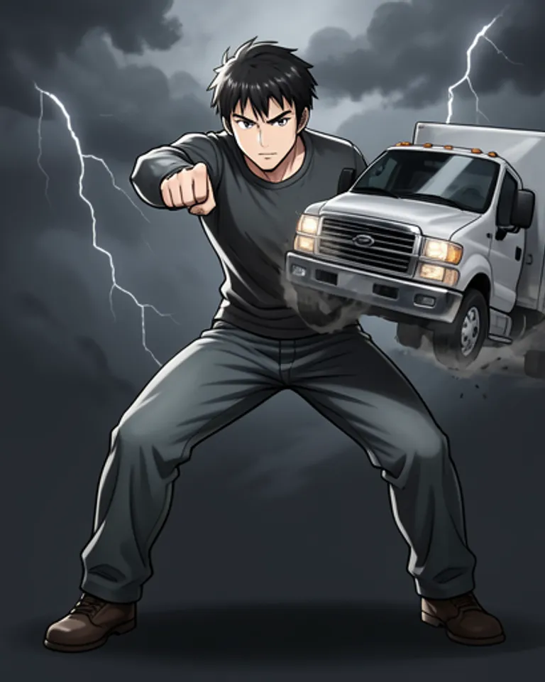 Portrait of Driving Man