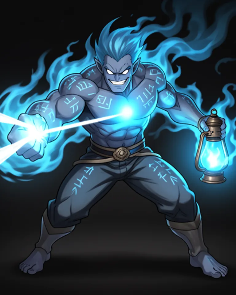 Portrait of Genie of the Lamp