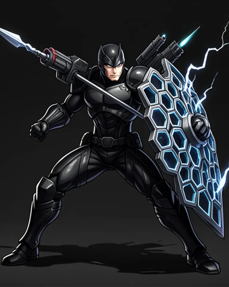 Portrait of Hexagonal rocketeer phalanx god