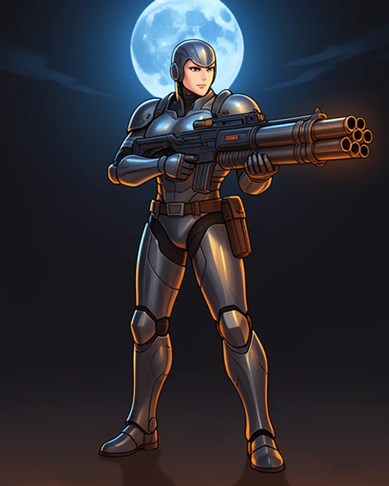 Portrait of The Machinegun Giantess