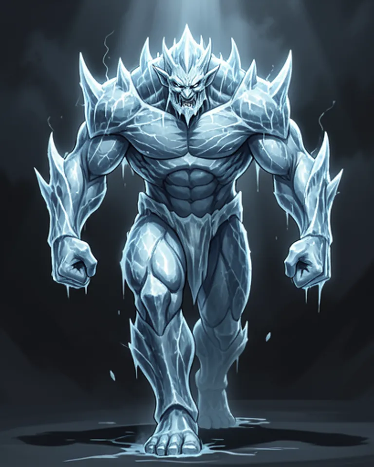 Portrait of Auroras, the frozen Giant God