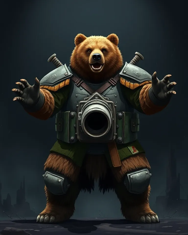 Portrait of Wojtas the artillery bear