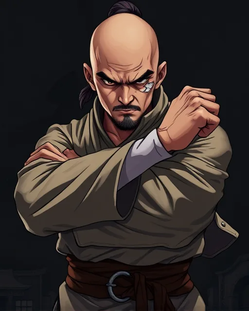 Portrait of Cracked Monk