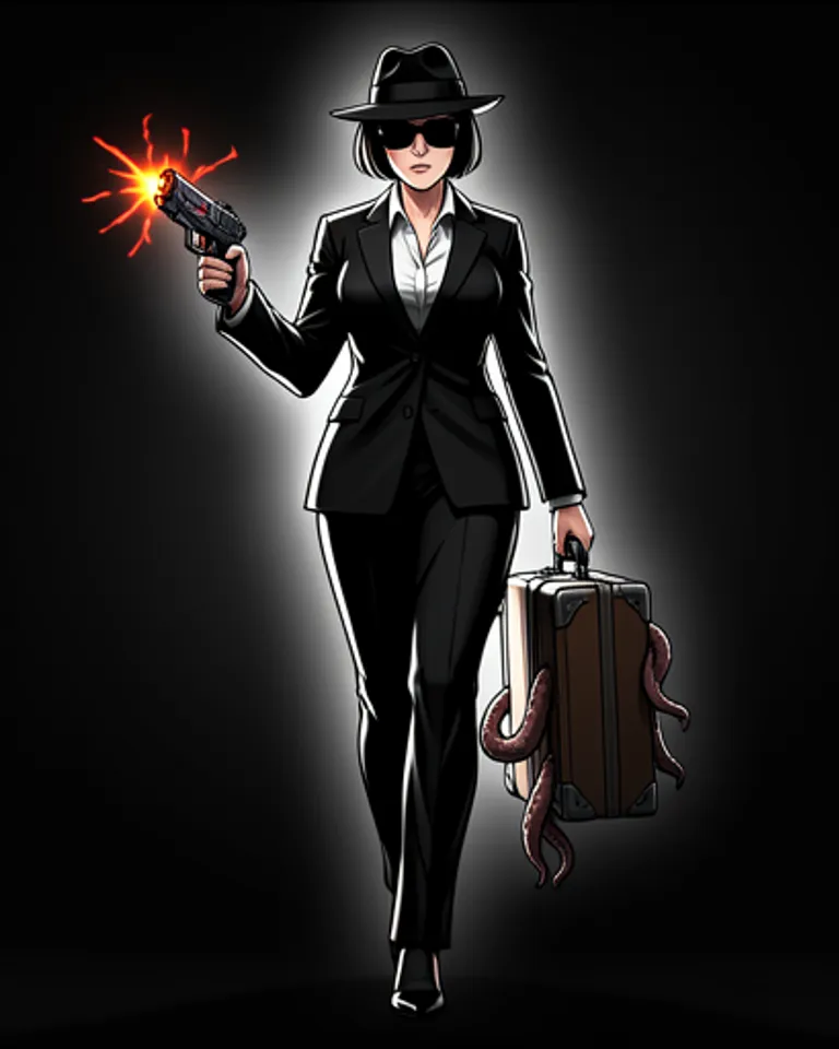 Portrait of Milf in Black