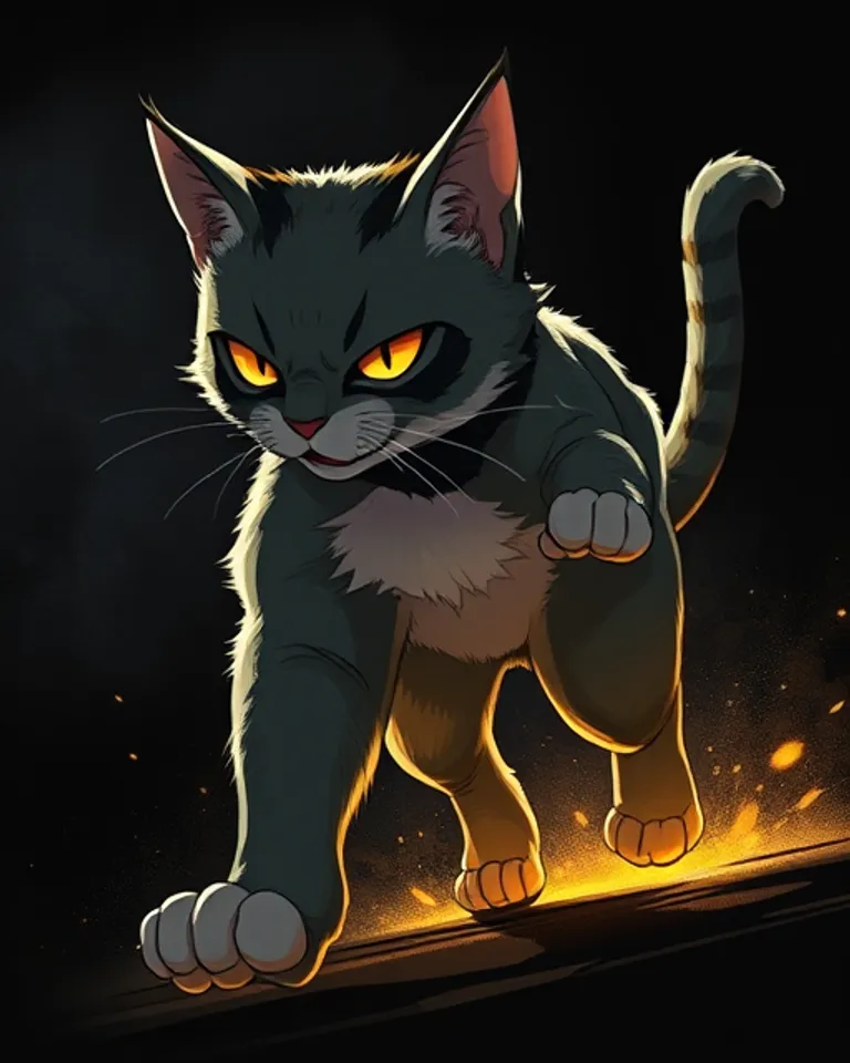 Portrait of Lucky Housecat