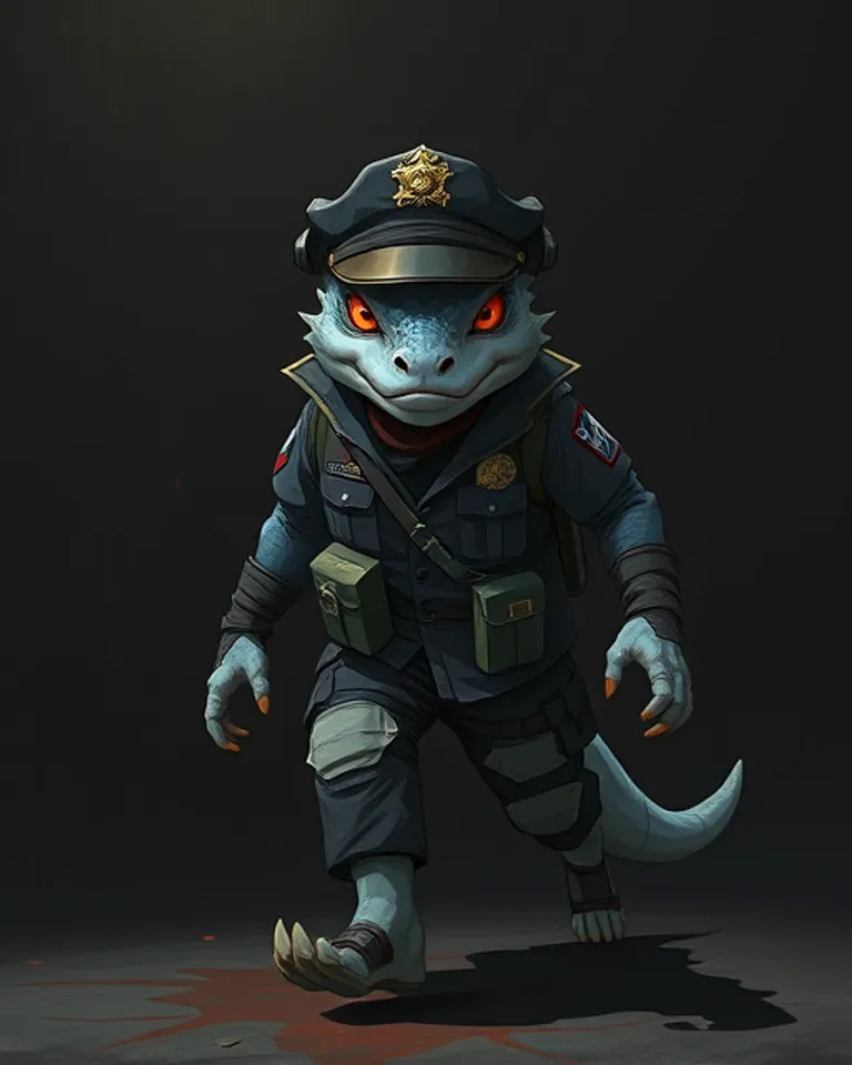Portrait of Officer Joe D. Axolotl 