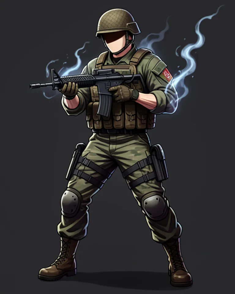 Portrait of lost soldier