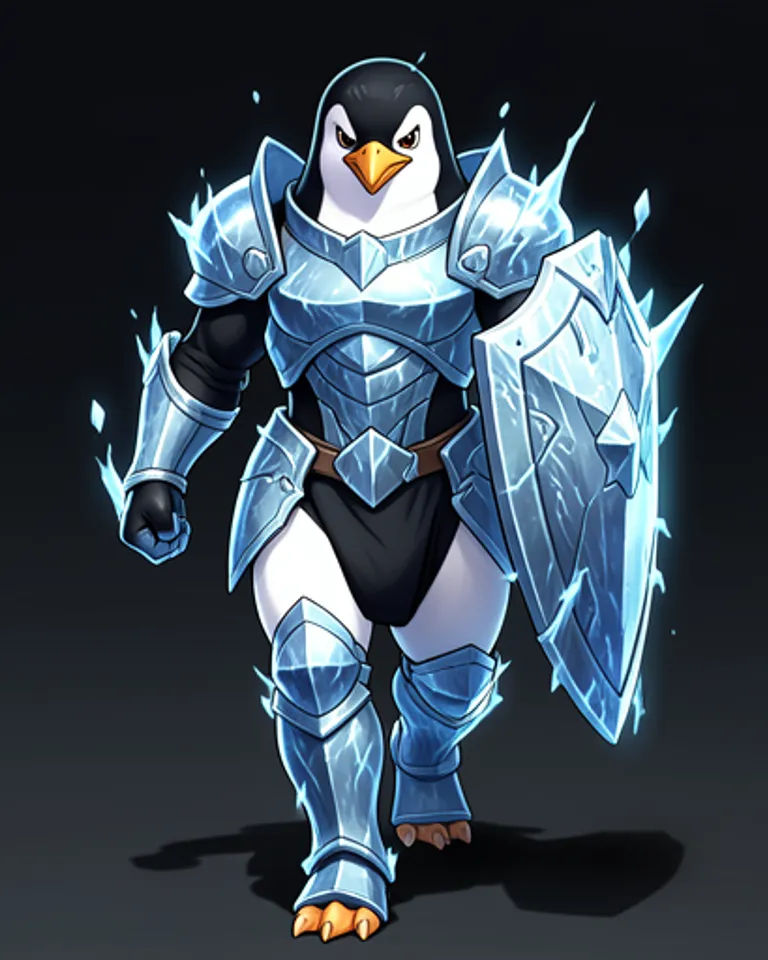 Portrait of penquin knight