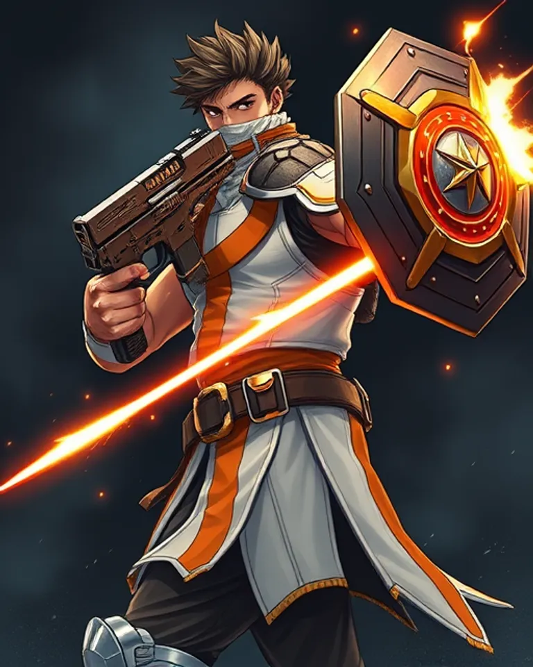 Portrait of God of defense 