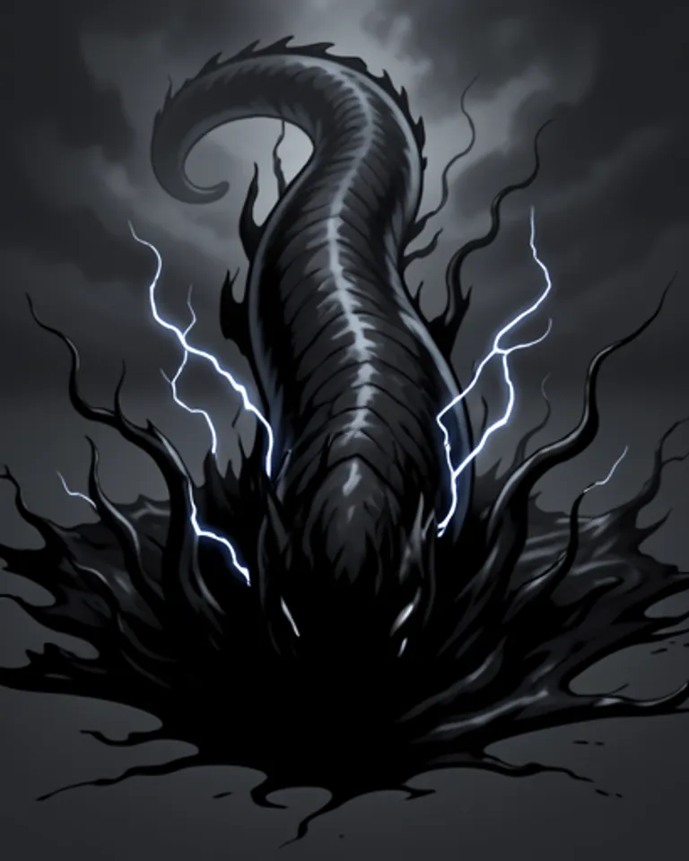 Portrait of Leviathan smoky shadow serpent