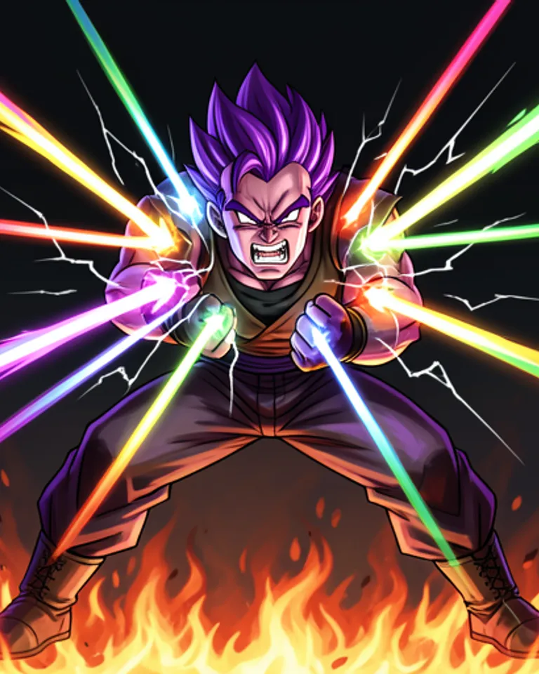 Portrait of The Purple Crazy Guy