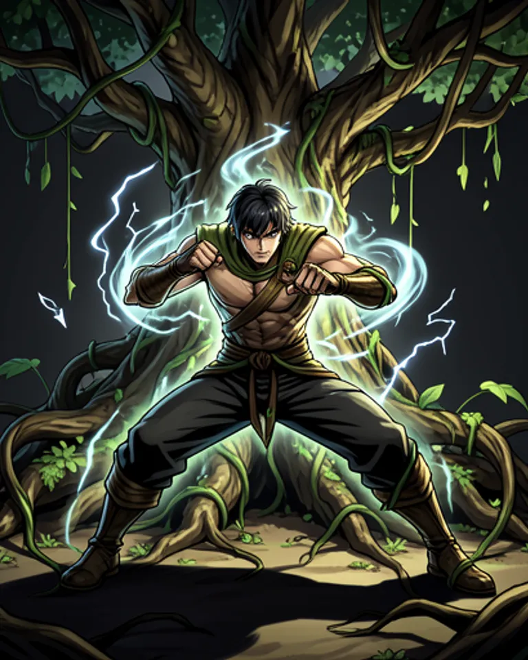 Portrait of The Wisp of the Ancient Old Tree