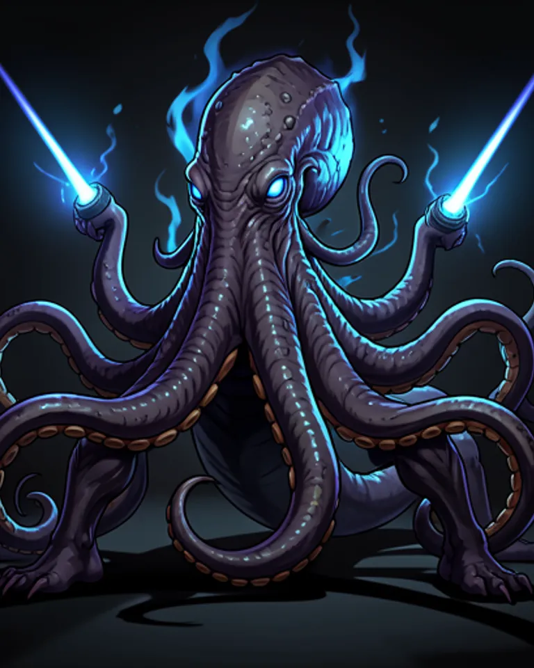 Portrait of Leviathan eldritch laser kraken
