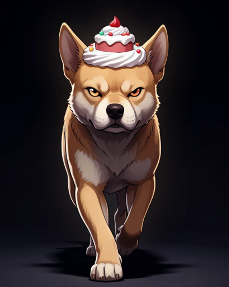 Portrait of Cake Dog