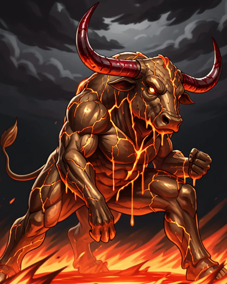 Portrait of The Bronze bull of Athens