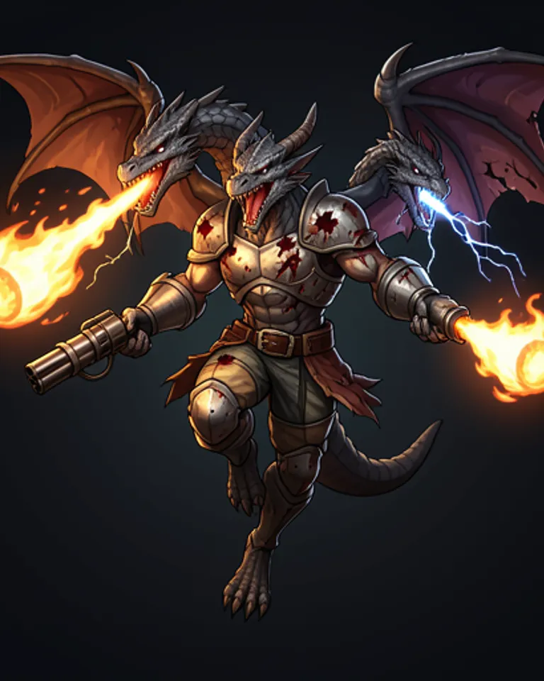 Portrait of Dragonkins Hydra of god, ricky