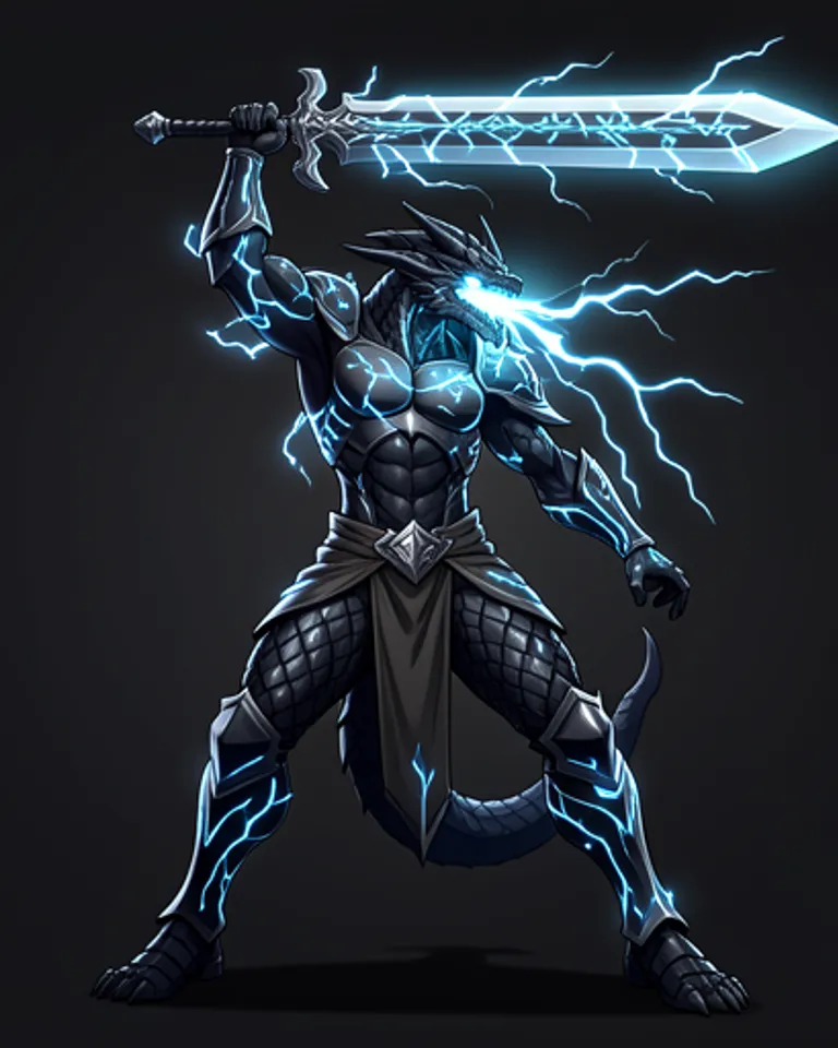 Portrait of Lightning dragonkin witch of D