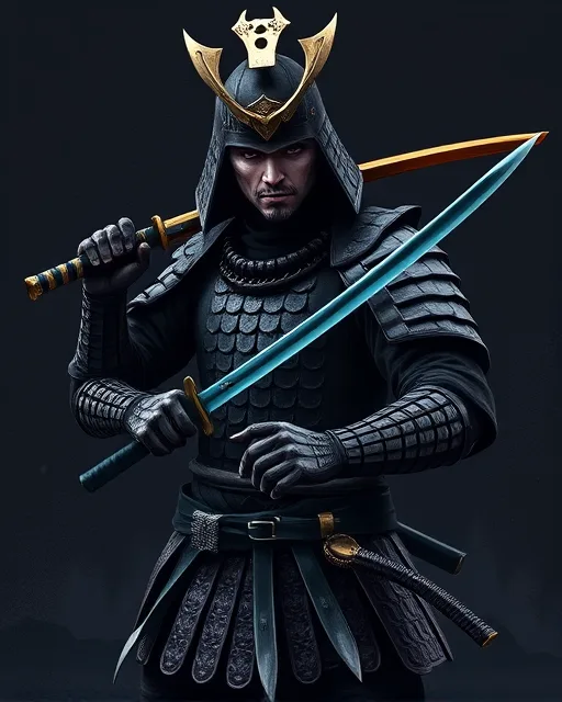 Portrait of Bone Samurai