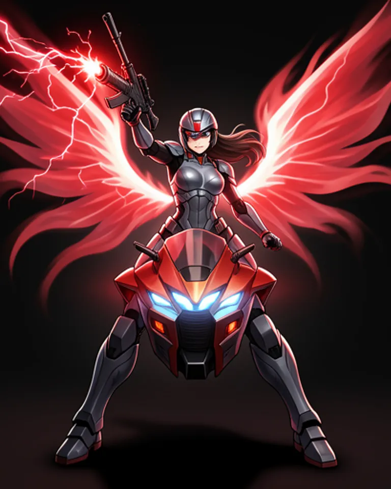 Portrait of Mecha rider
