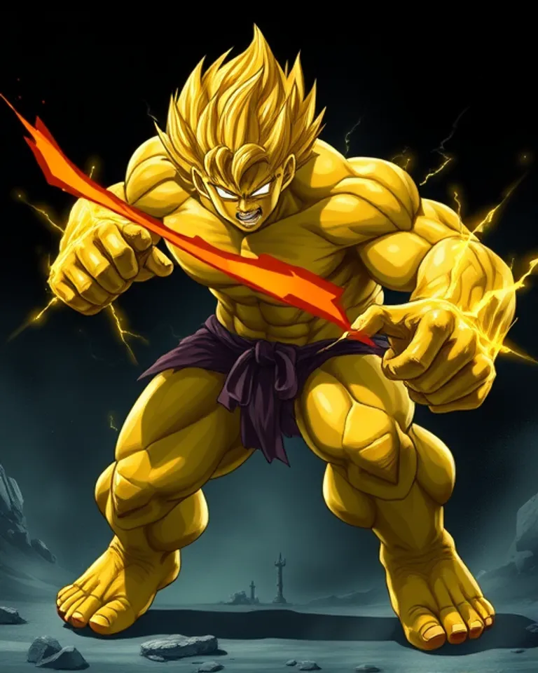 Portrait of Super Saiyan Hulk