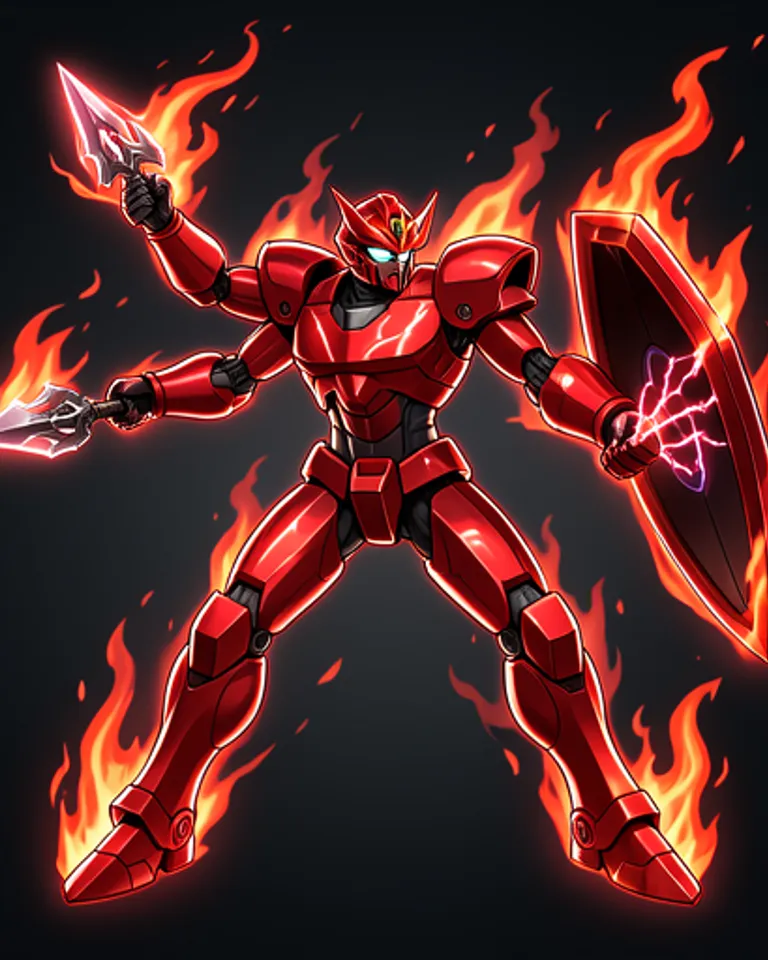 Portrait of Red, Relentless Attack Robot