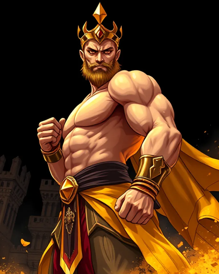 Portrait of King midas gold
