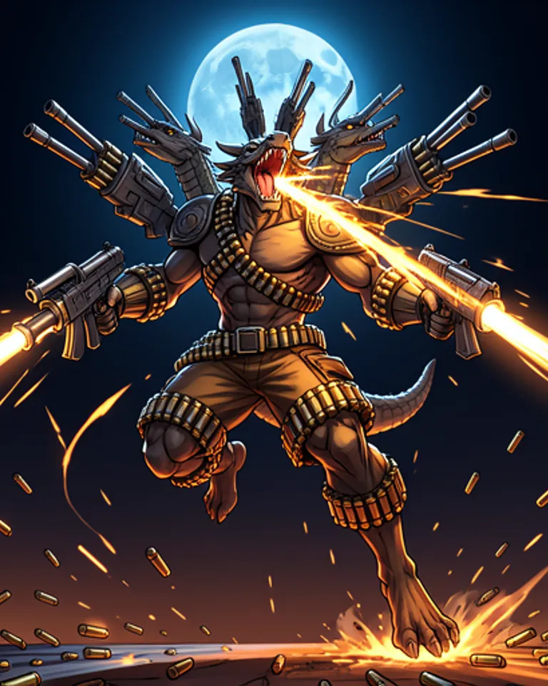 Portrait of Gun-kin dragon of Rick, God