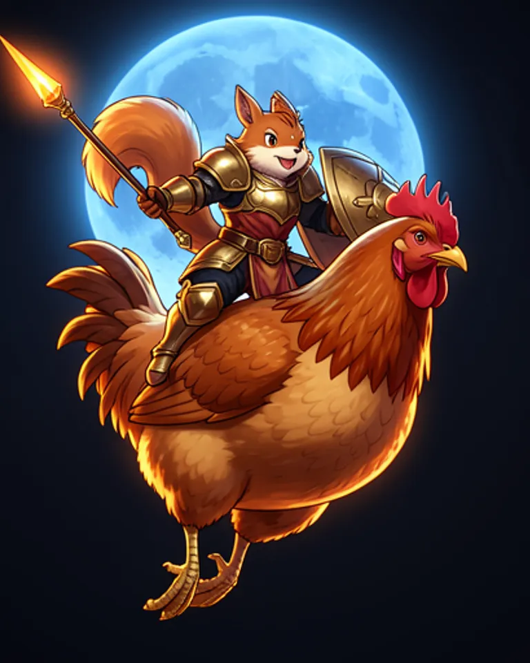 Portrait of Chicken Rider