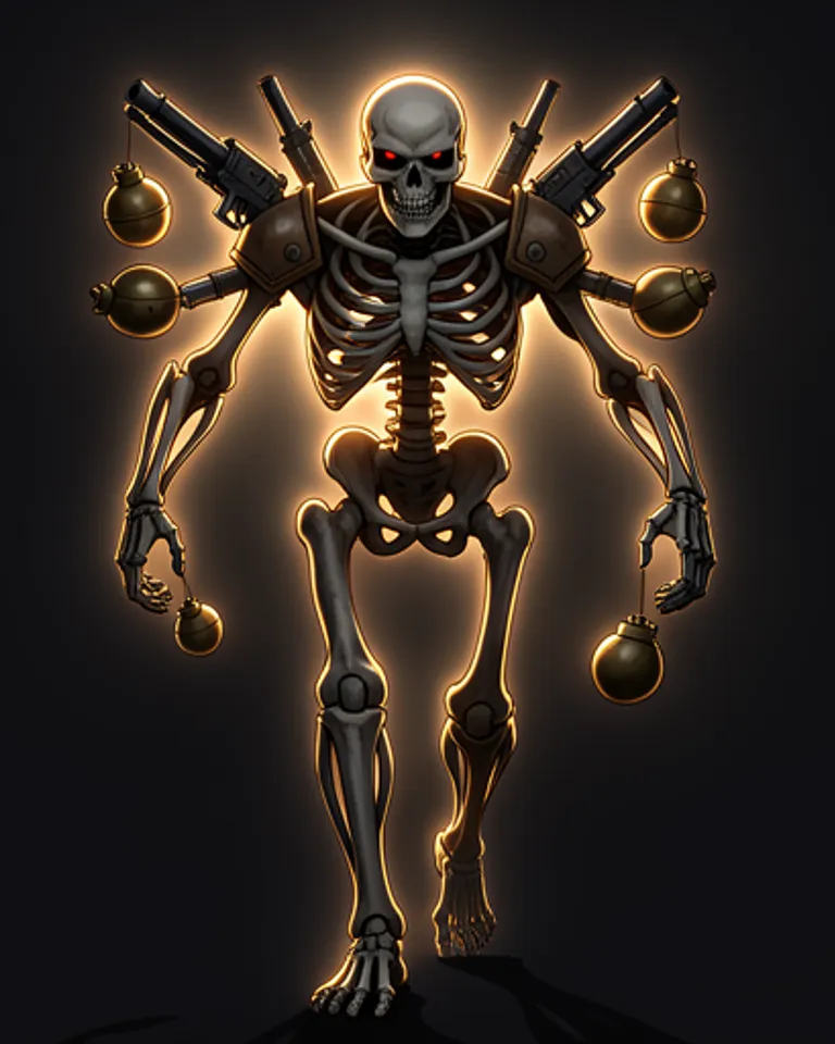 Portrait of rail skeletar