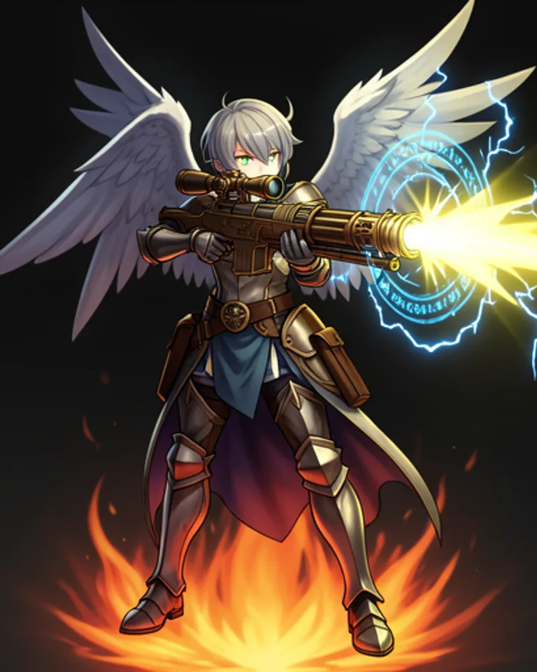 Portrait of Angel with a Sniper Rifle