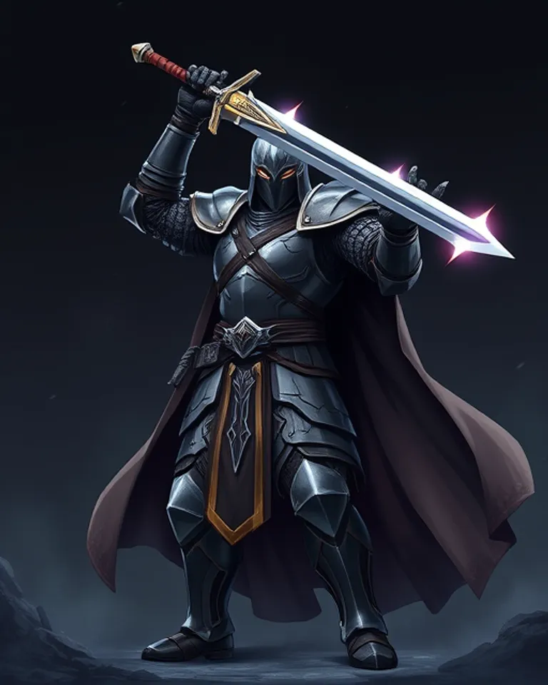 Portrait of Aether, The Paladin Crusader