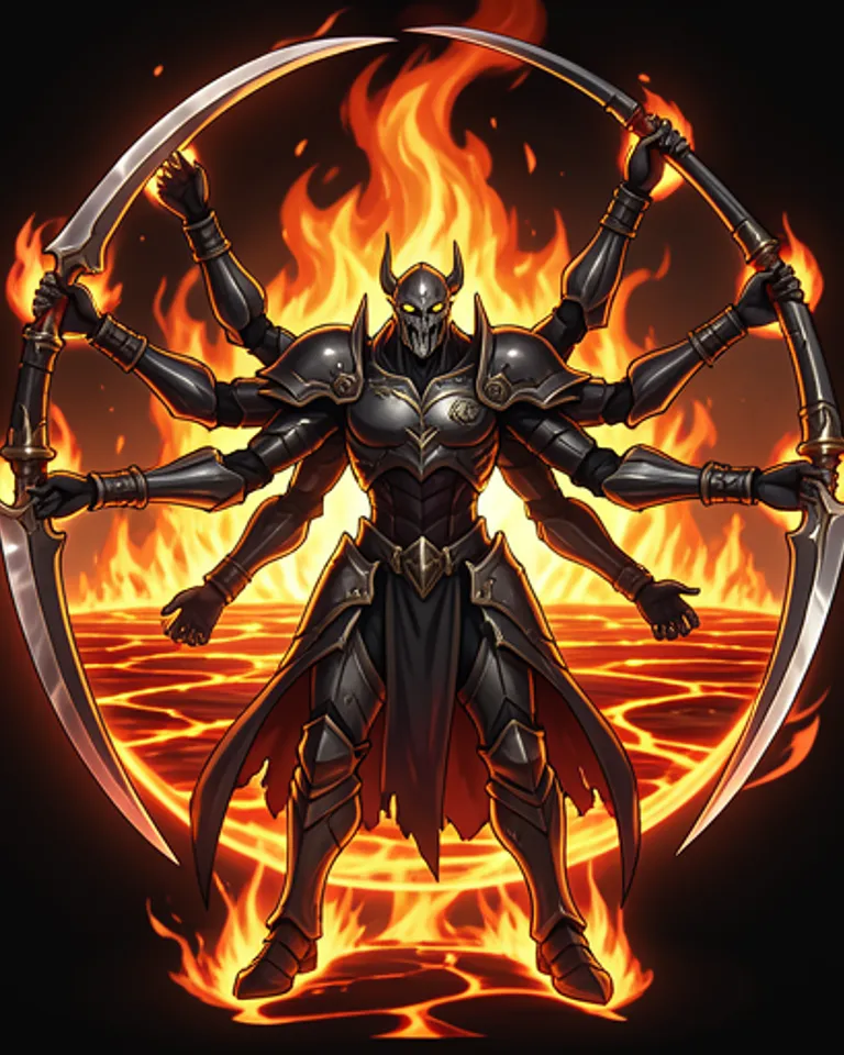 Portrait of Scythe Multi Armed Cosmic Reaper
