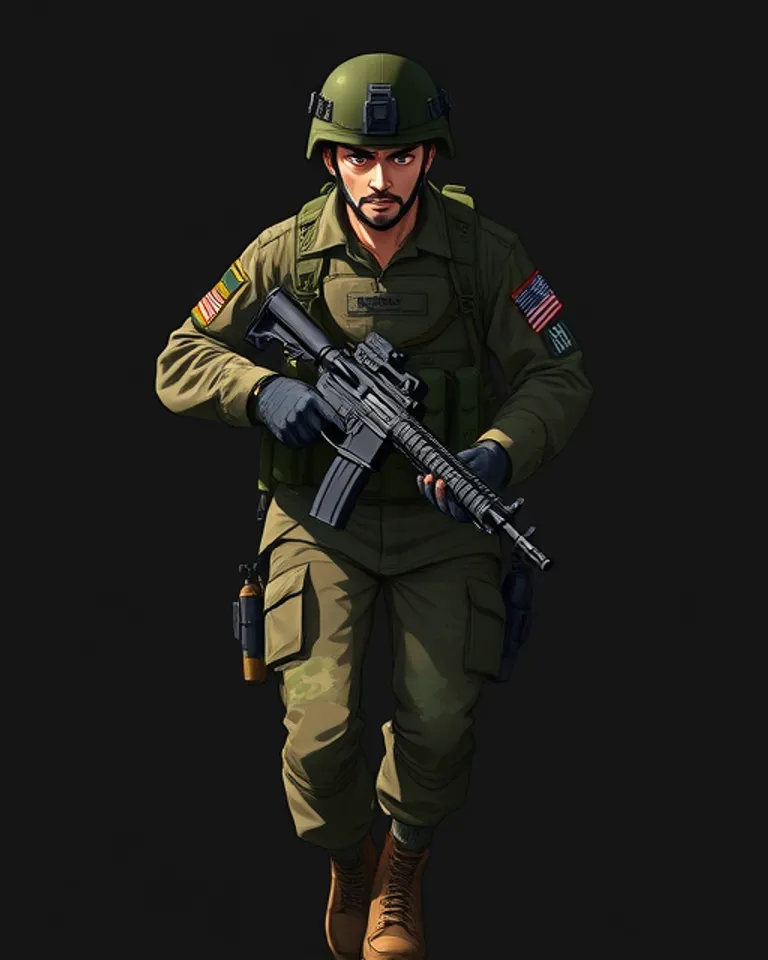 Portrait of USA Infantry Man
