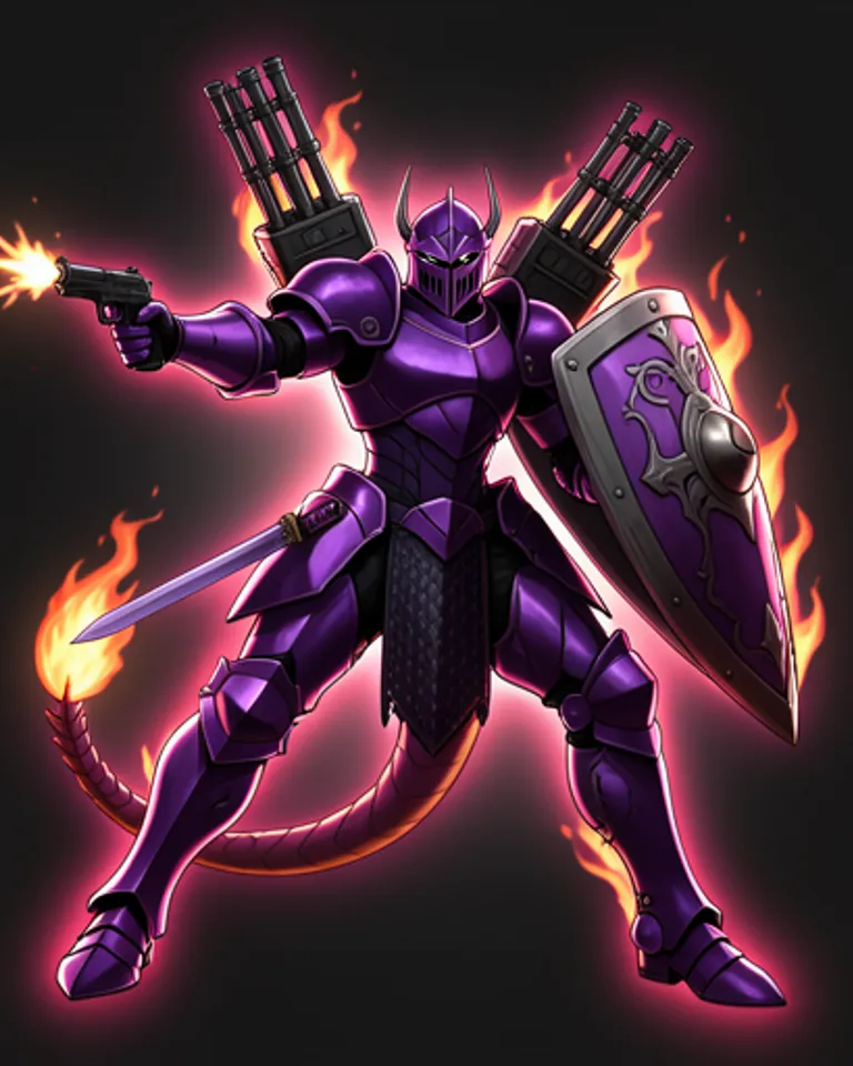 Portrait of The Black Knight of Death