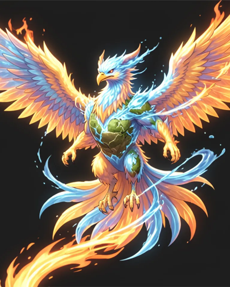 Portrait of Phoenix of Four Elements