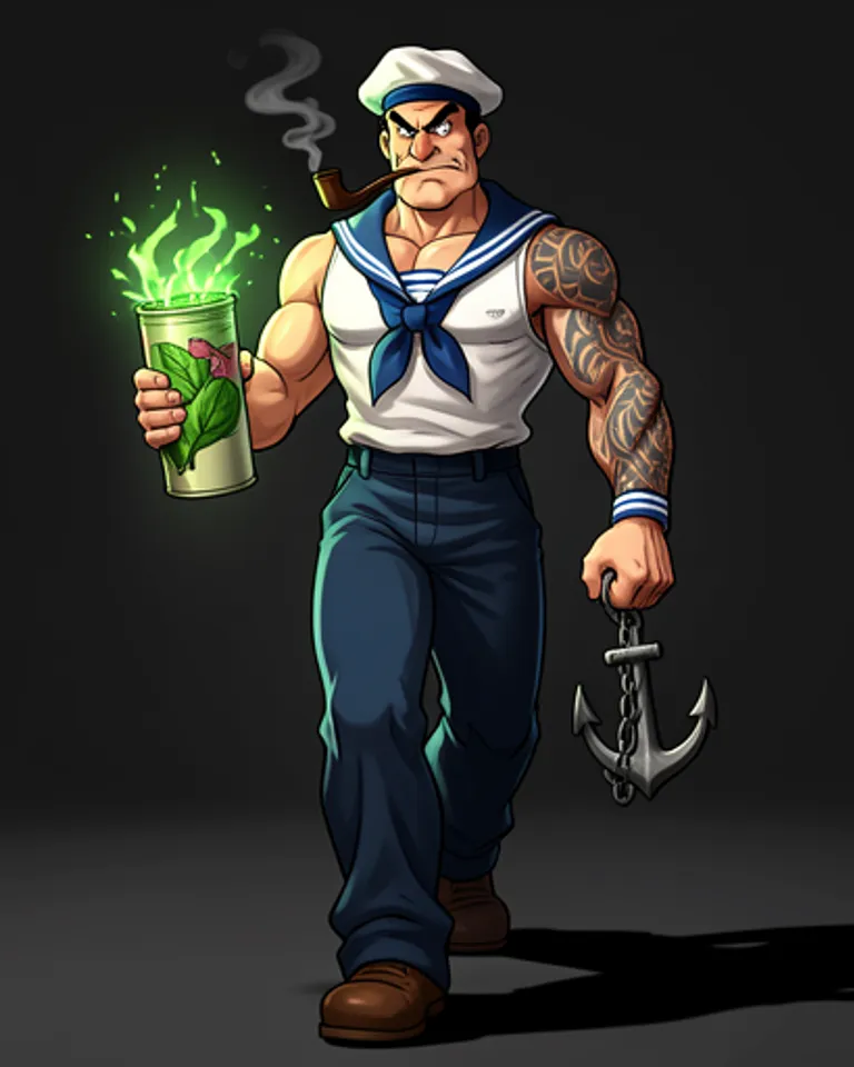 Portrait of Popeye the Sailor Man