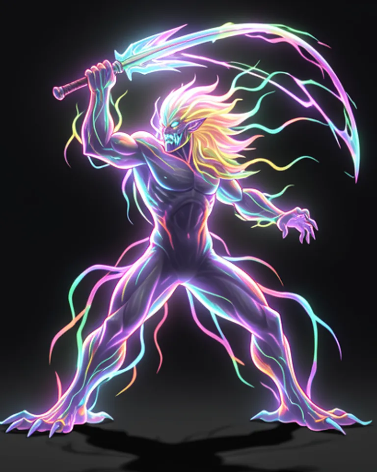 Portrait of Leviathan radiant light tendrils
