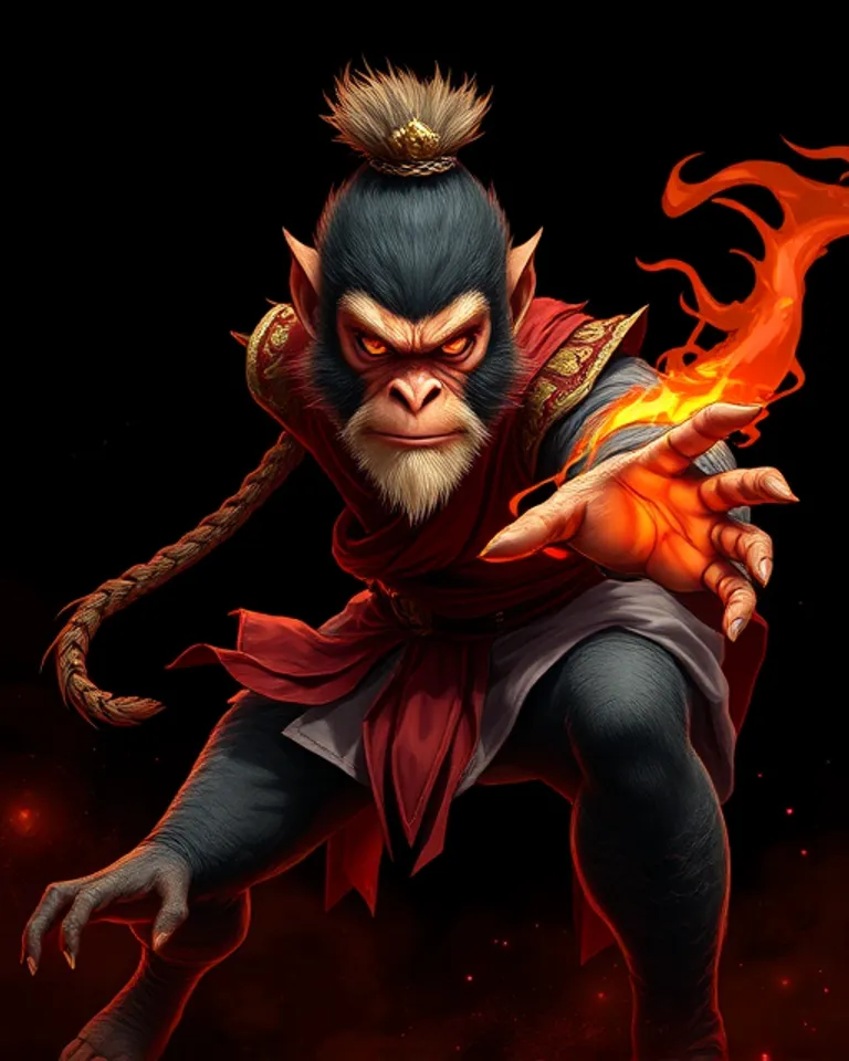 Portrait of Sun Wu Kong The monkey king