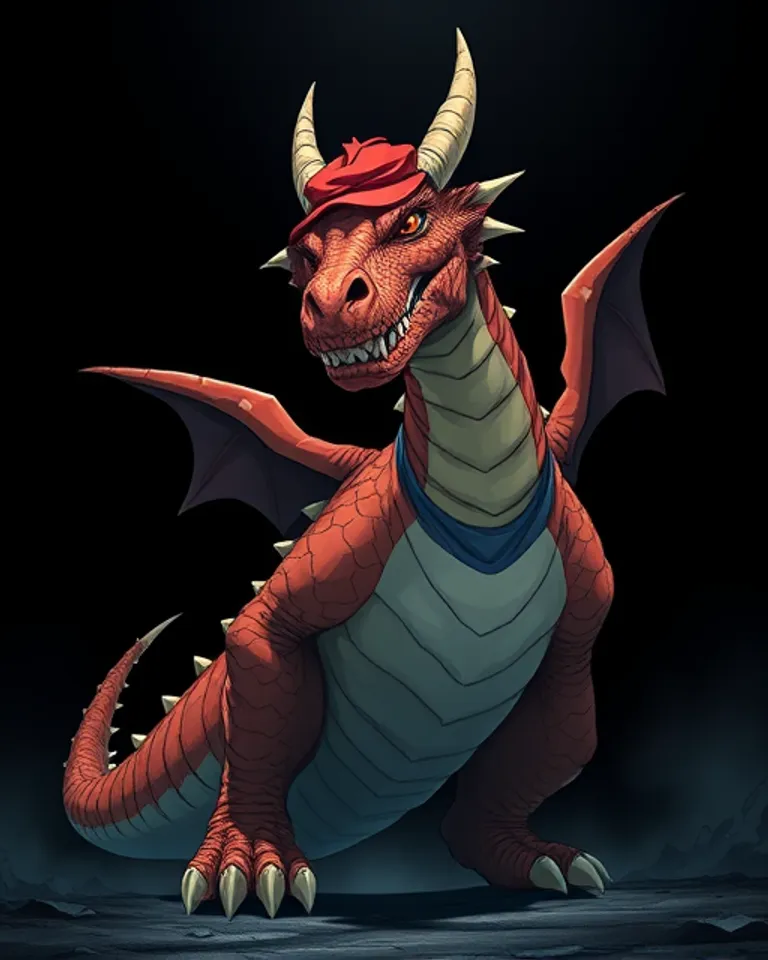 Portrait of Boludon the big stupid dragon