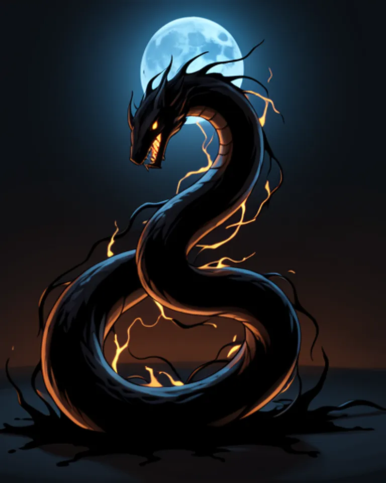 Portrait of Shadow serpent god shade