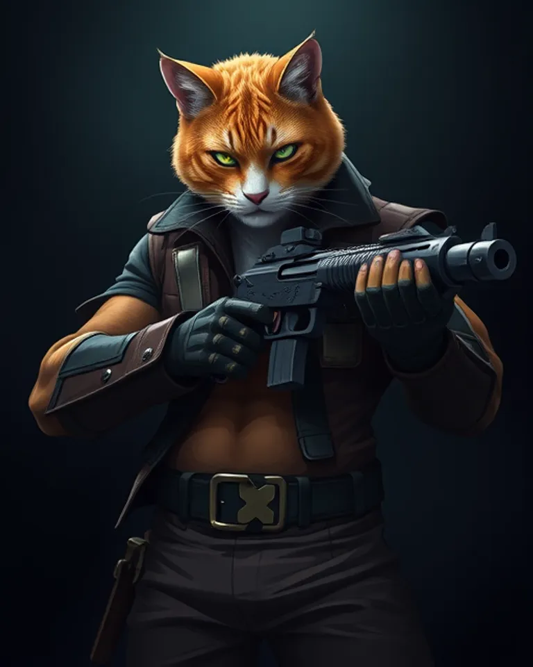 Portrait of bast the mobster 