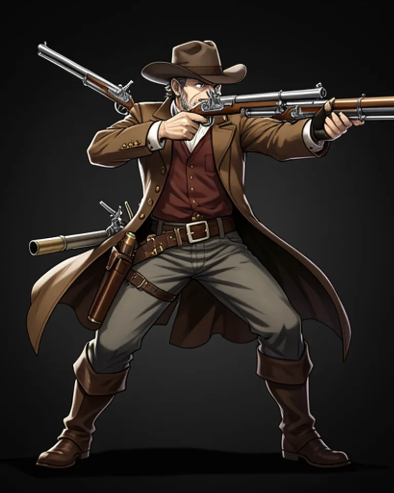 Portrait of Old Man Birdshot