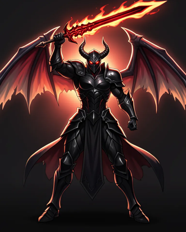 Portrait of Devil knight king entity