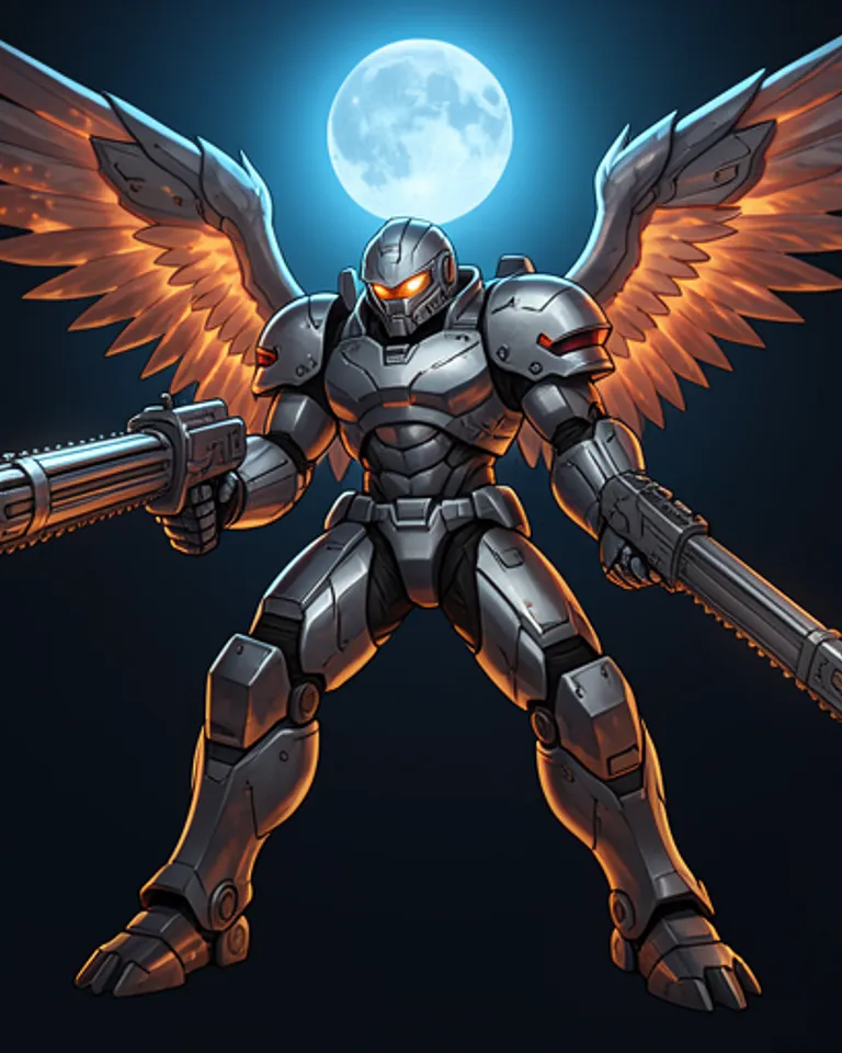 Portrait of Ai solider of God Rick