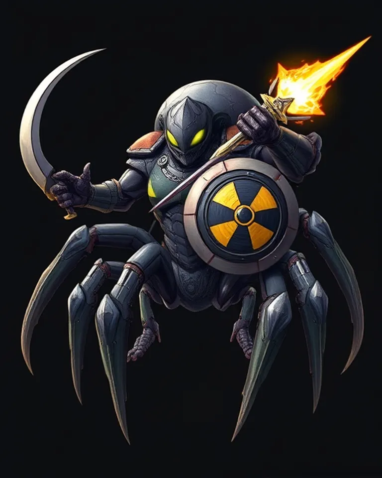 Portrait of Riley the Nuclear Powered Spider