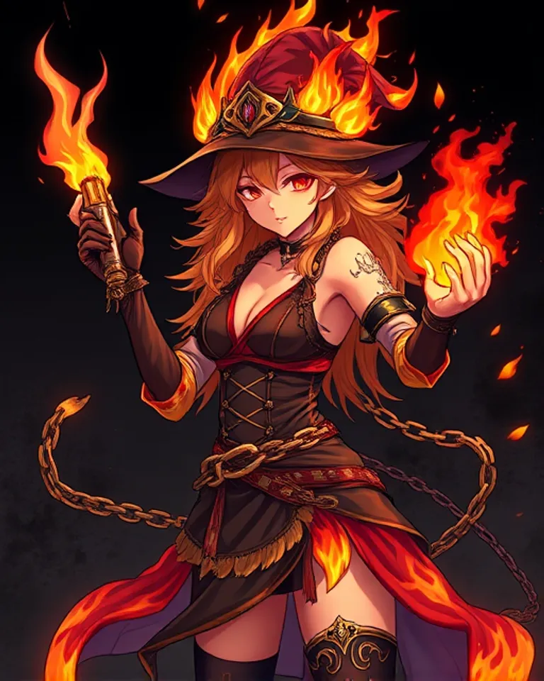 Portrait of Sparkles the fire witch