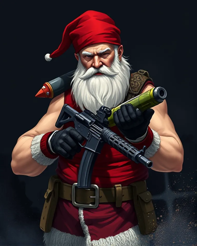 Portrait of Russian Santa