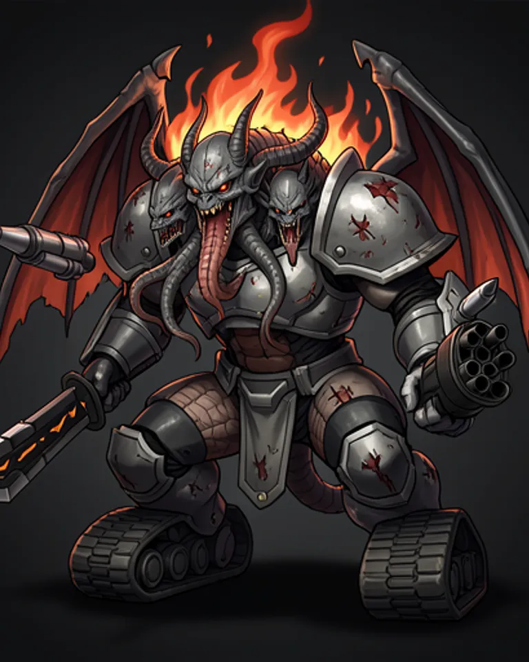Portrait of Cyberdemon the mounted Cyberdemon