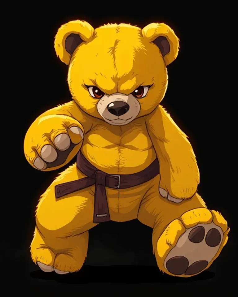 Portrait of Teddy, the tender destructive bear